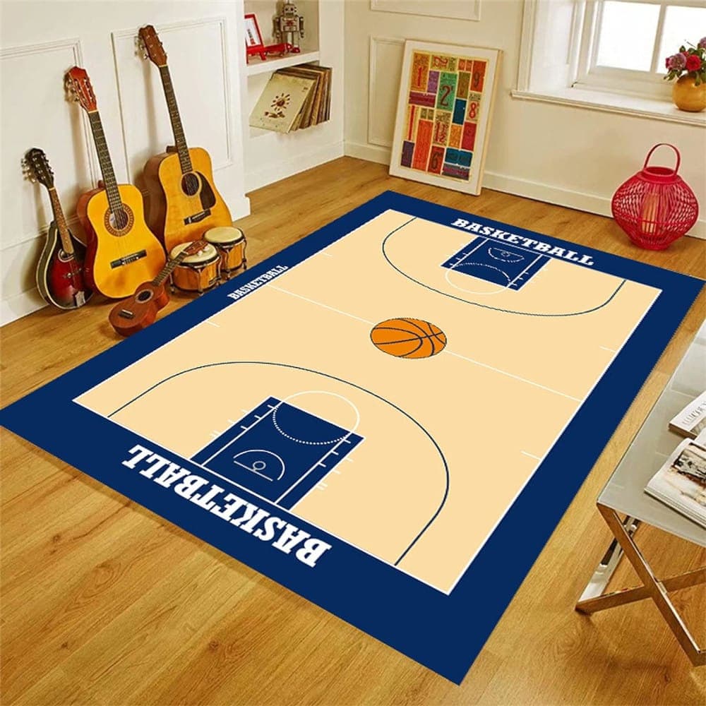 Alfombra De Basket 80*160 Poliester Diferentes Diseños Dormitorio