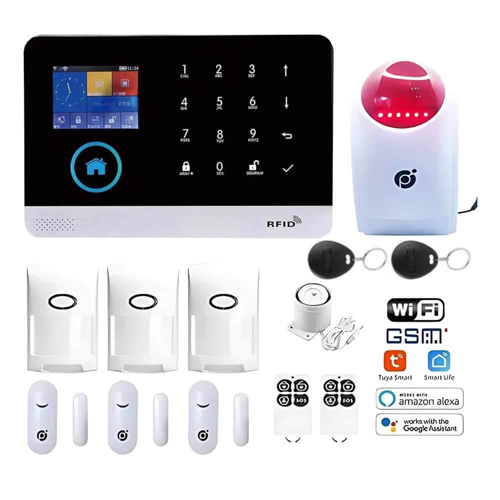 Combo Alarma 4G Wifi 6 Sensores Sirena Exterior