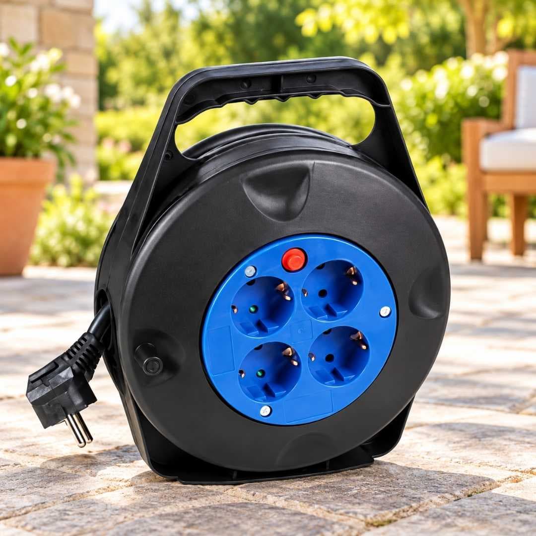 Alargue 10M De Carrete 4 Tomas Schuko Portable
