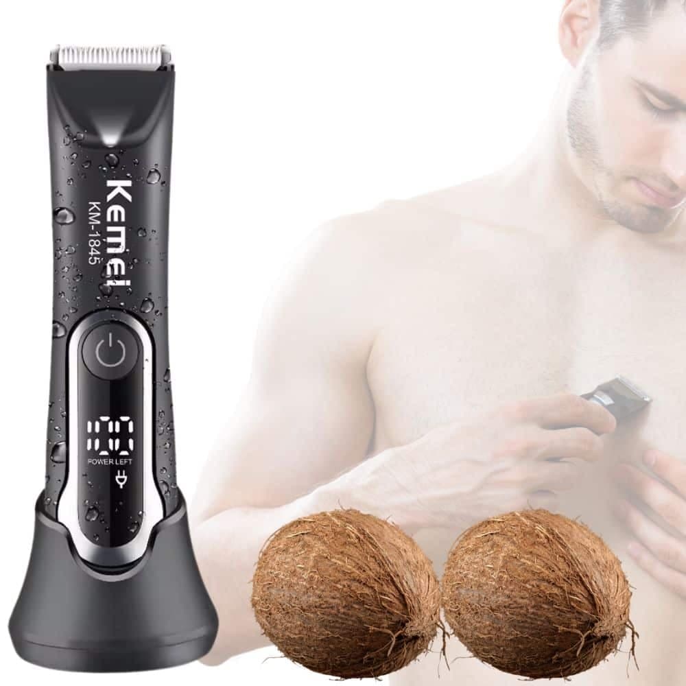 Afeitadora Rasuradora Hombre Partes Intimas Resistente al Agua Kemei km-1845