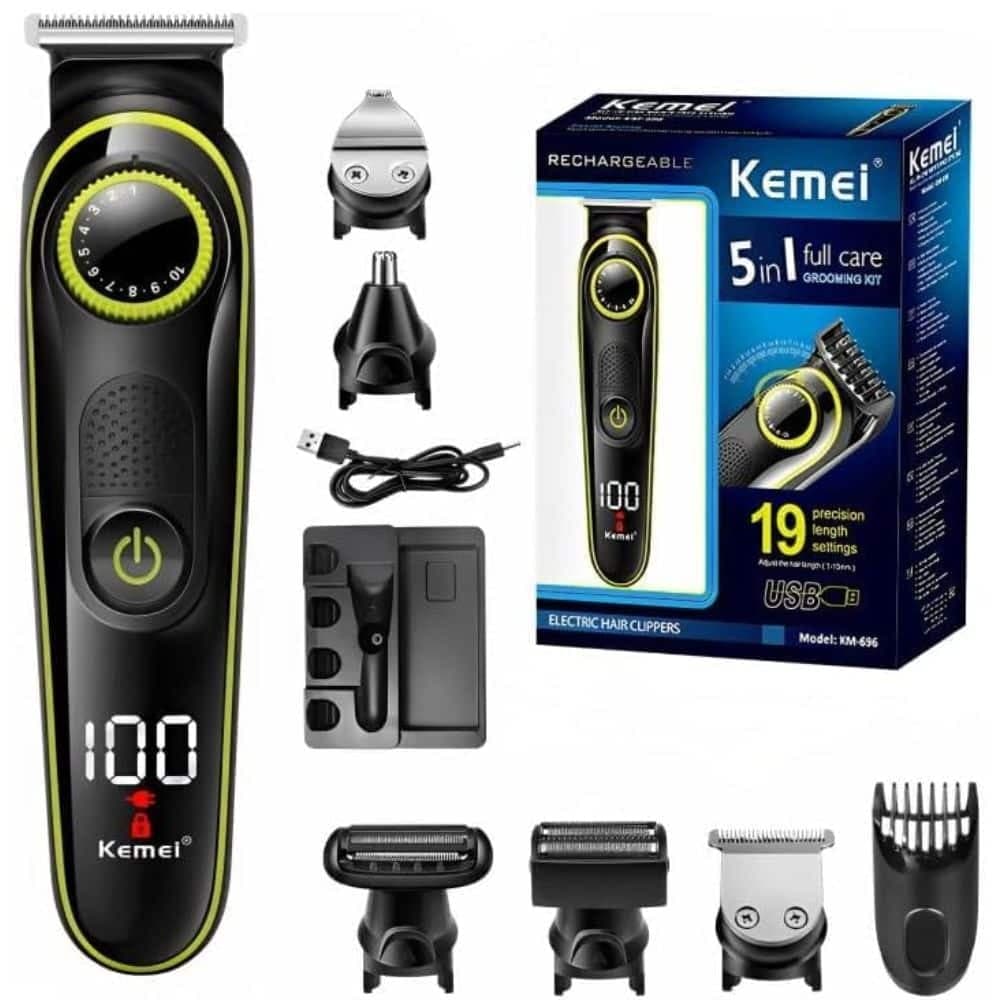 Afeitadora Y Cortadora De Pelo Kemei Km-696 Para Estilos Perfectos