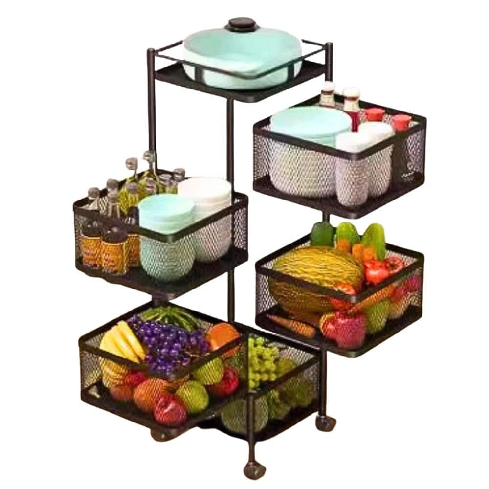 Estante Organizador Carro 4 Niveles Con Ruedas Cuadrado