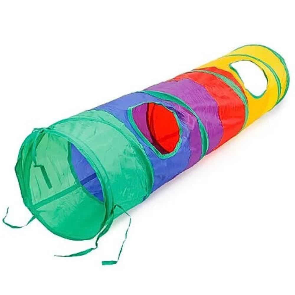 Túnel Juguete Para Gato Perro Plegable Colorido Laberinto