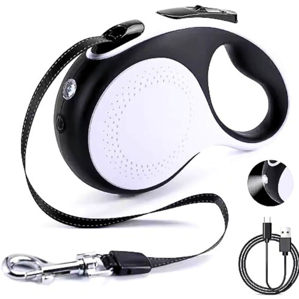 Correa Extensible Mascota 5Mts Con Luz