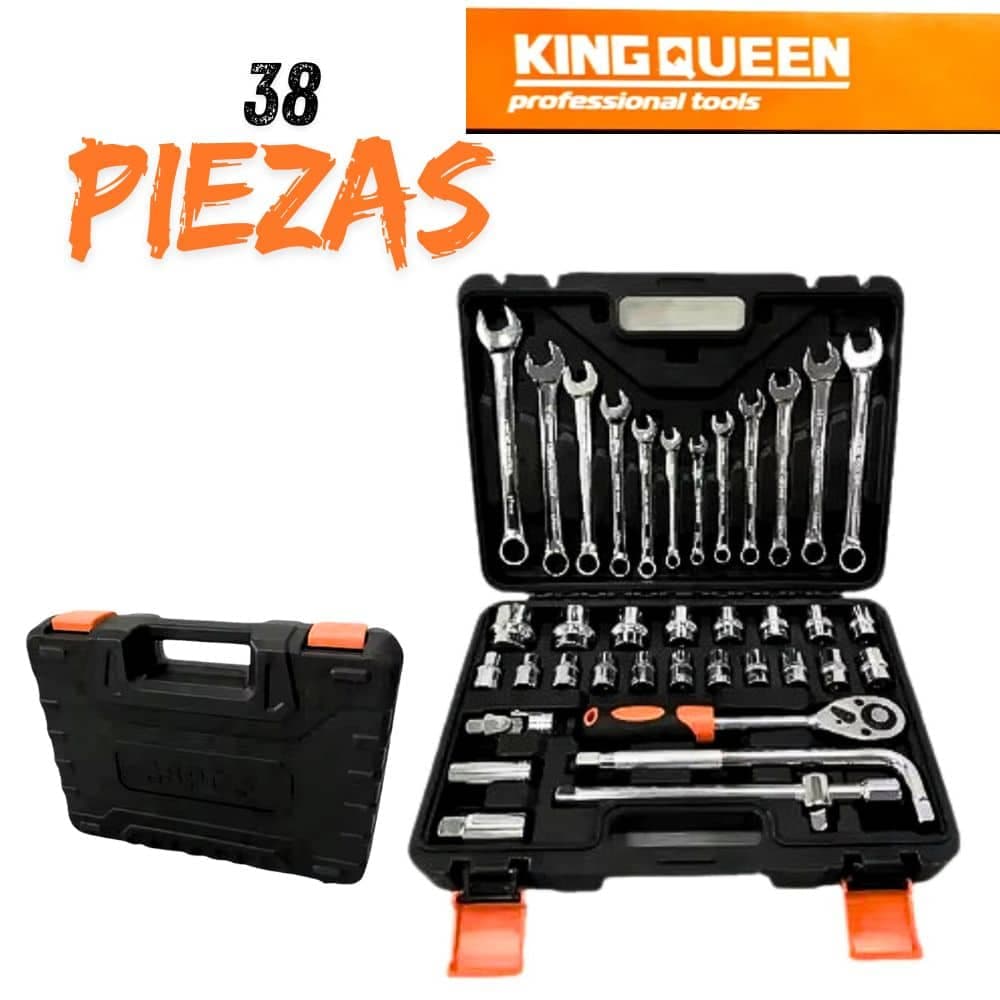 Set Kit Herramientas De 38 Piezas Valija Dados Llaves