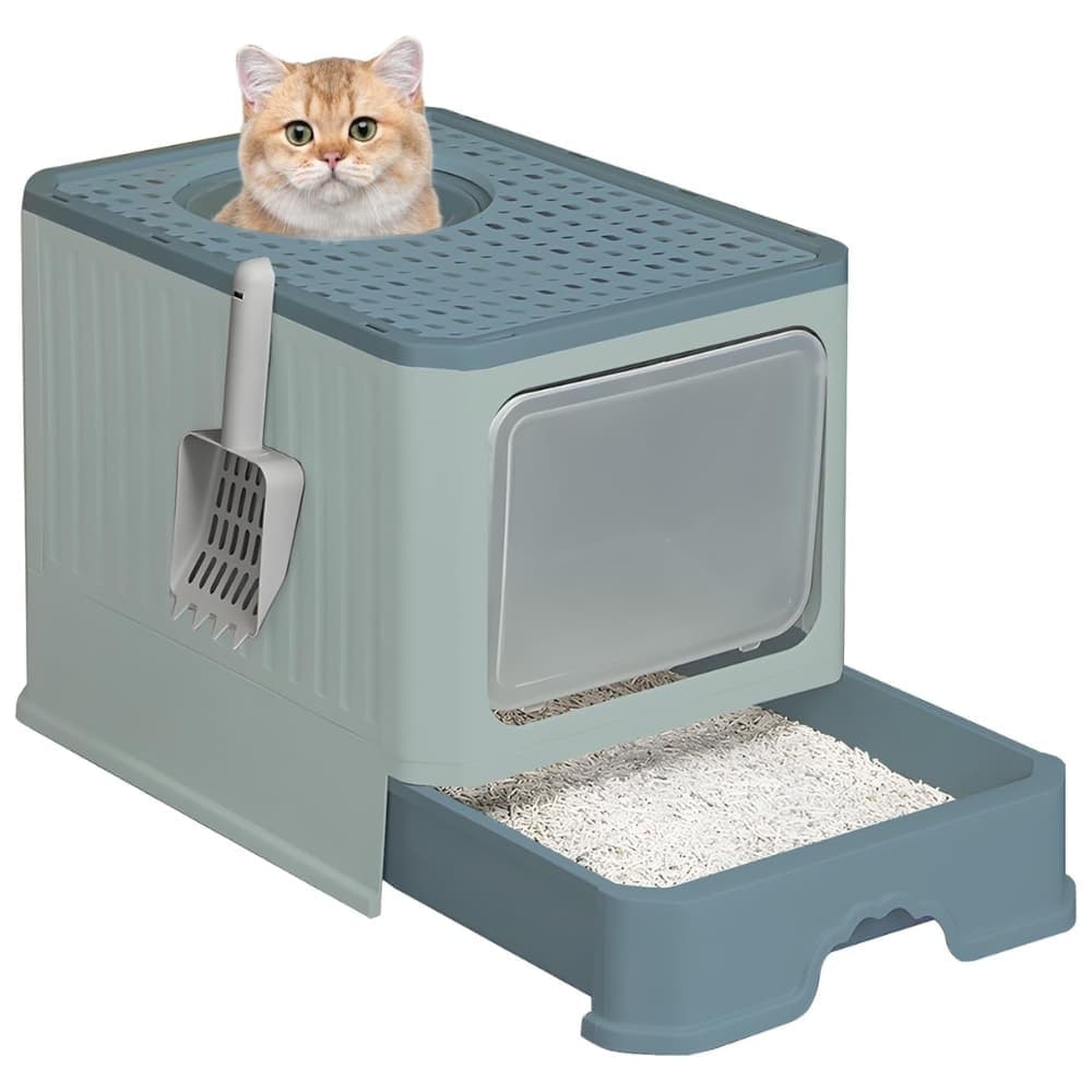 Arenero Baño Cerrado Con Filtro Para Gatos Plegable