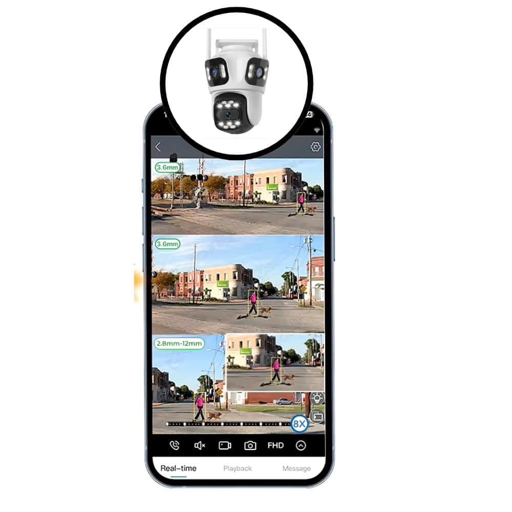 Camara de Seguridad Exterior Triple 9MP WiFi 2