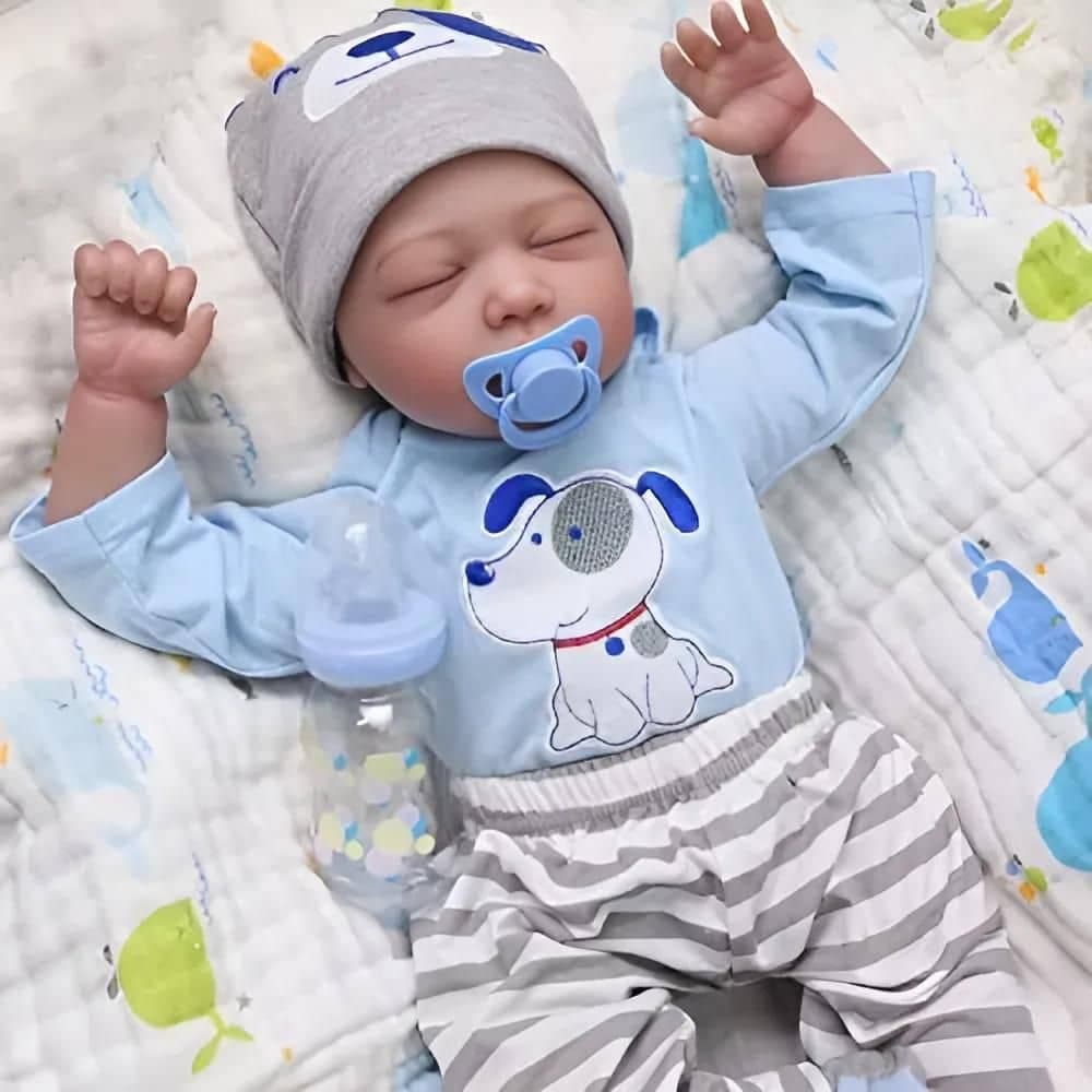 Muñeco Bebe Reborn de Silicona Realista Masculino 55cm