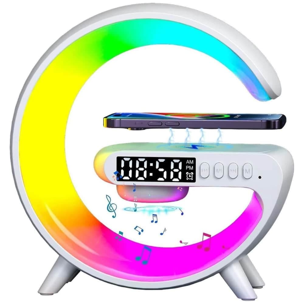 Lampara Veladora Bluetooth TF Con Pantalla Reloj y Alarma