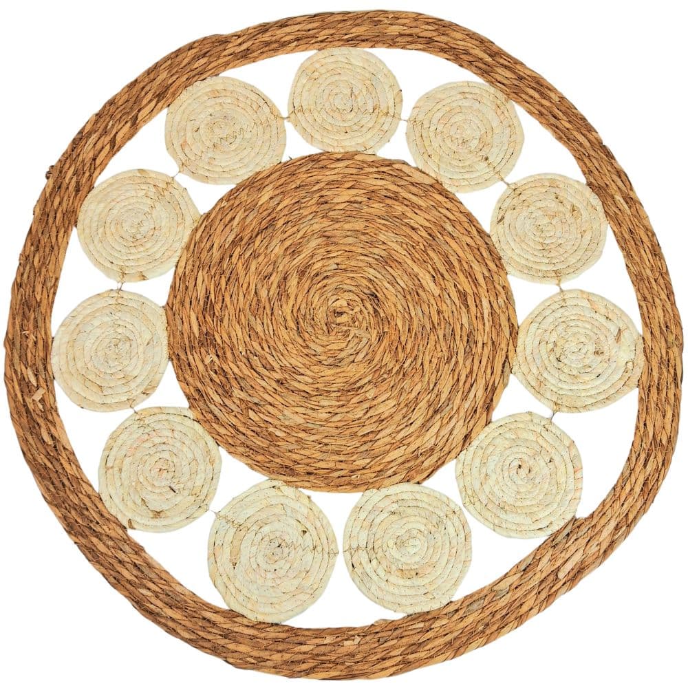 Alfombra Redonda Seagrass Yute 80-120cm Boho Modern