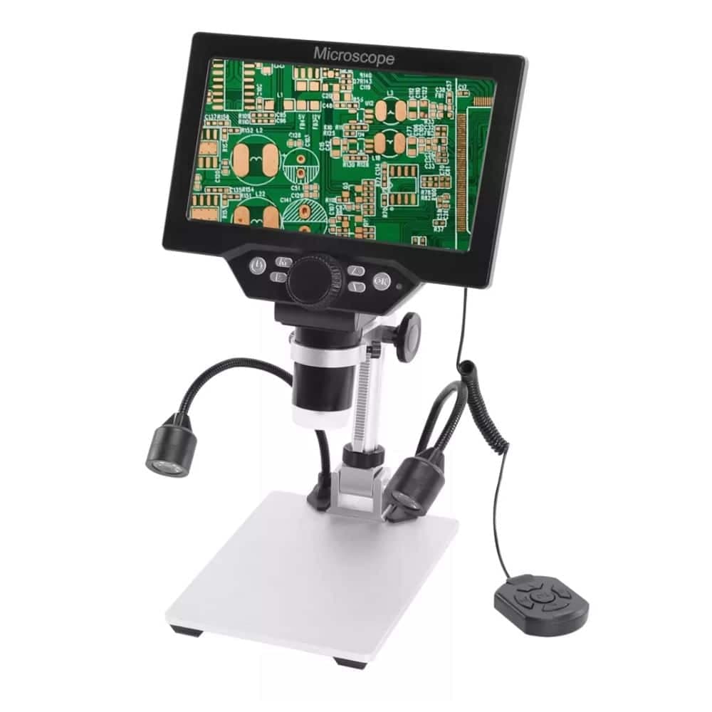 Microscopio Digital 7 Pulgadas 1200X Con Soporte Y Luces