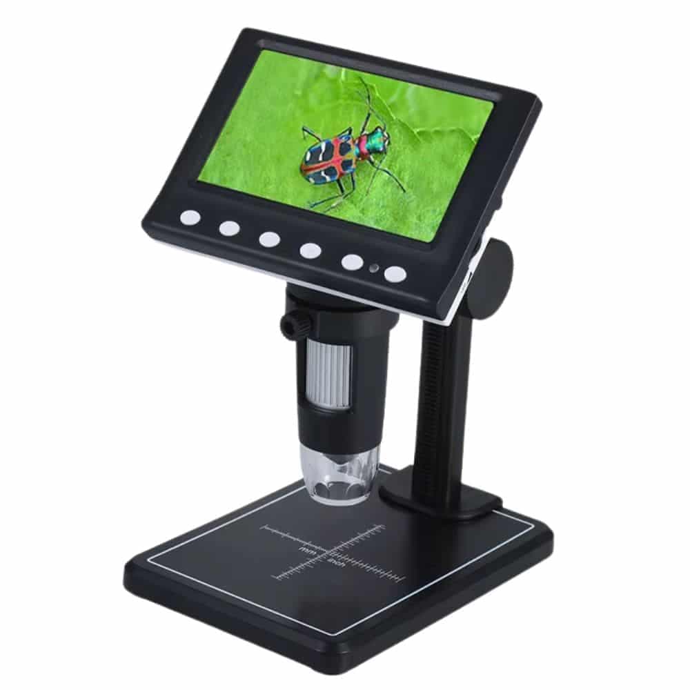 Microscopio Digital 1000X Pantalla 4.3 LED Grabación HD 1080p
