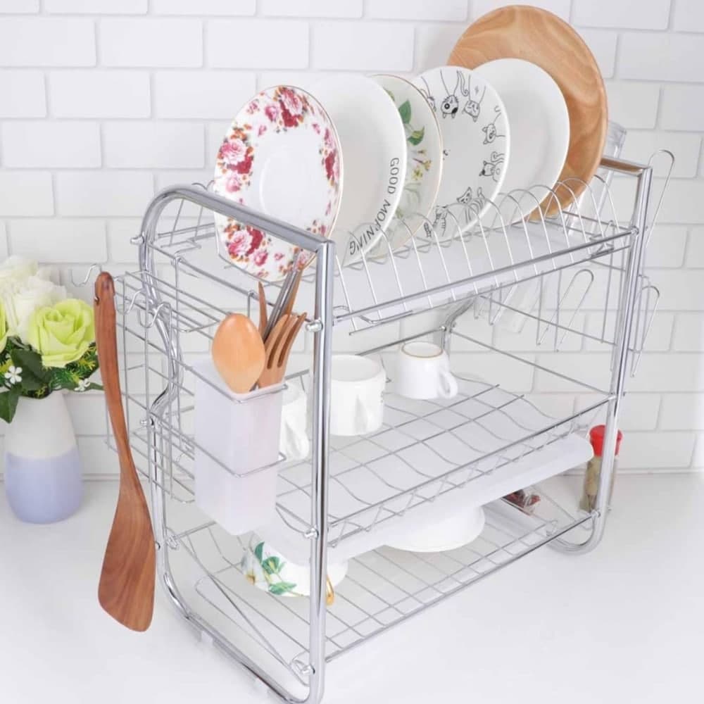 Escurridor 3 Pisos Ac. Inoxidable Con Bandejas