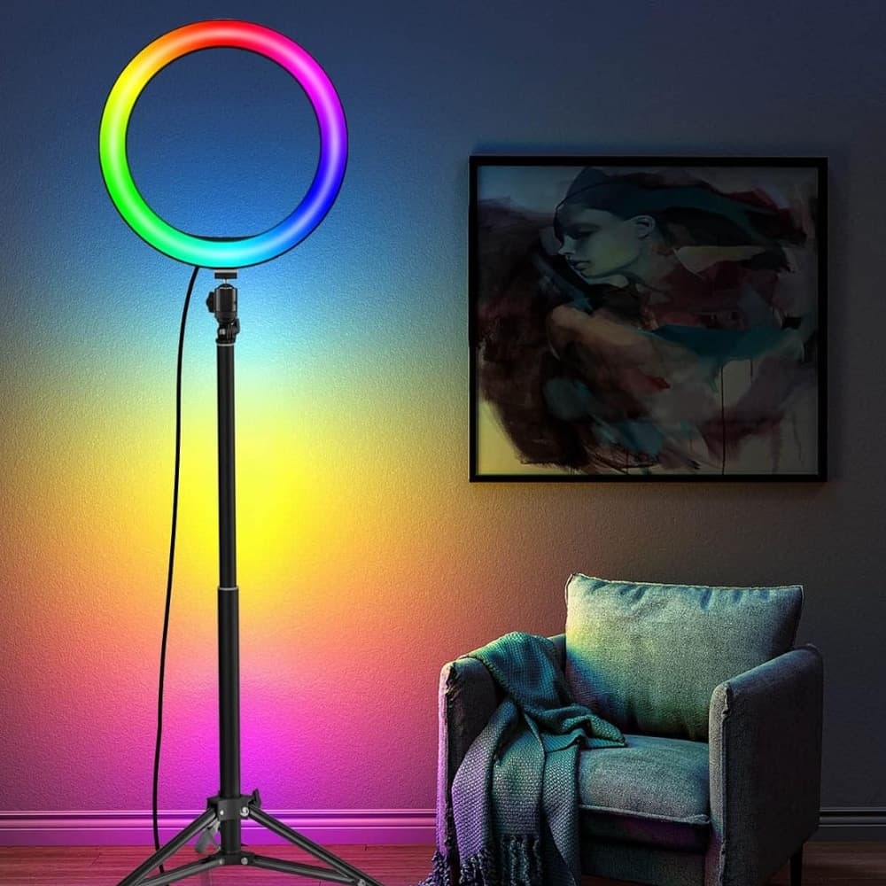 Aro Led RGB 40CM Con Soporte Triple