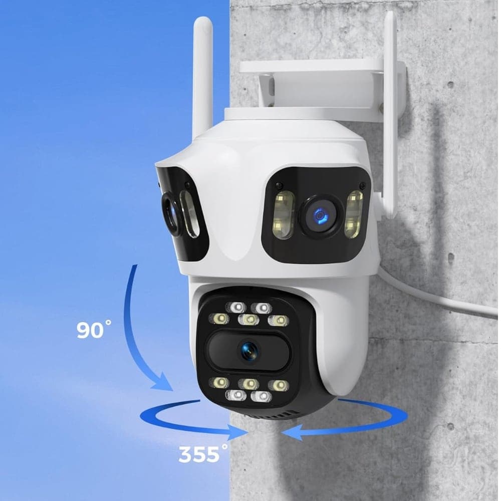 Camara de Seguridad Exterior Triple 9MP WiFi 1