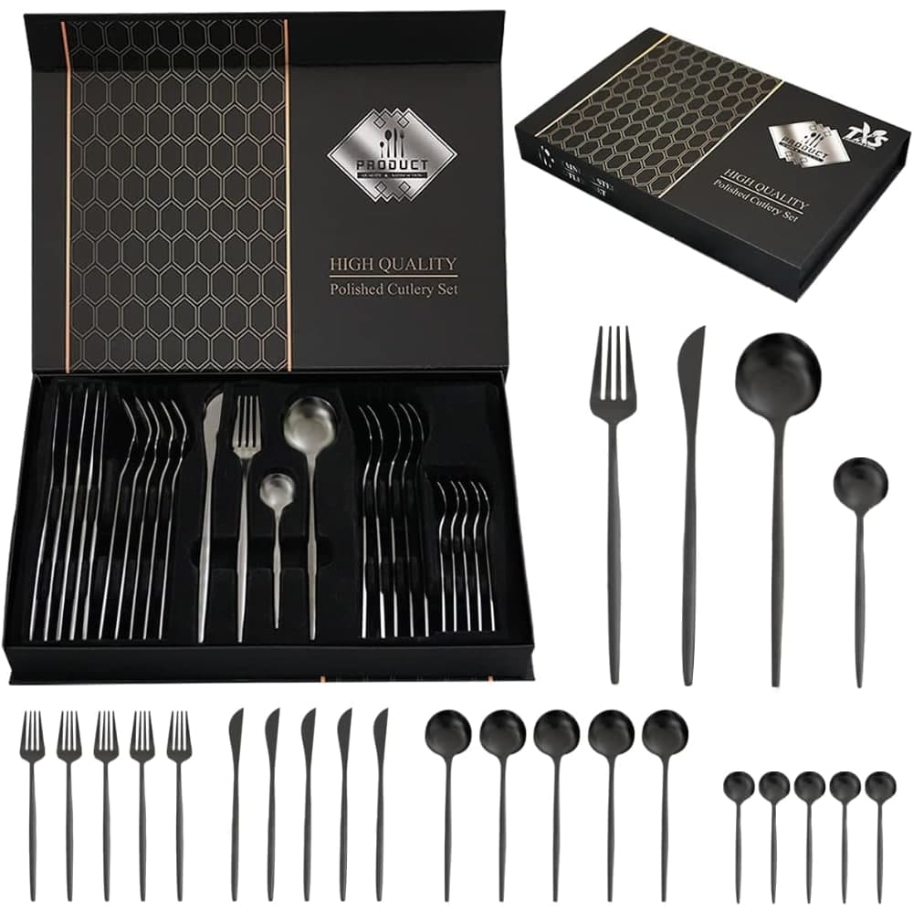 Set De Cubiertos Acero Inoxidable 24PCS Magneticos