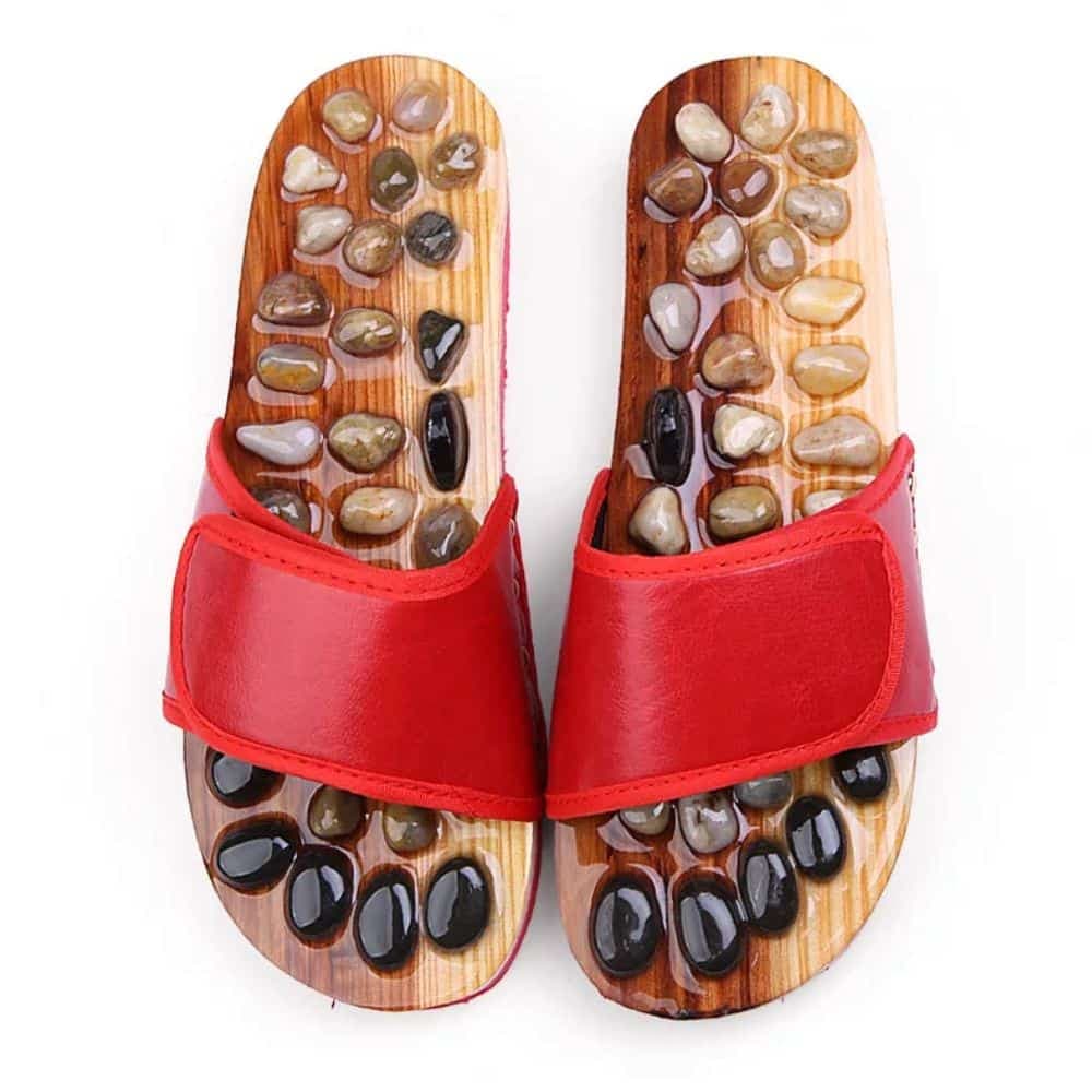 Sandalias Chancletas Con Piedras Reflexologia Masajes Pies Antiestres Salud Confort Descanso