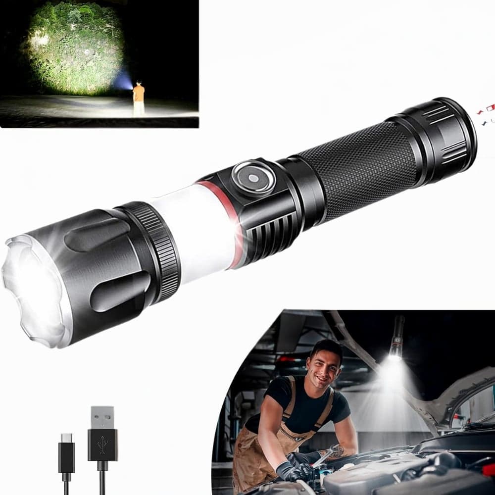 Linterna LED 360° Recargable 600Lum