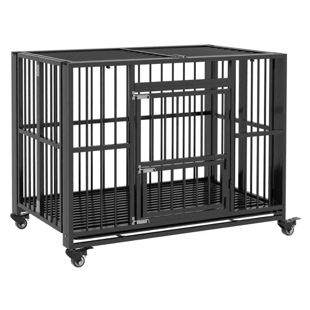 Jaula Para Mascota Maciza Hierro Extra Grande 124cm