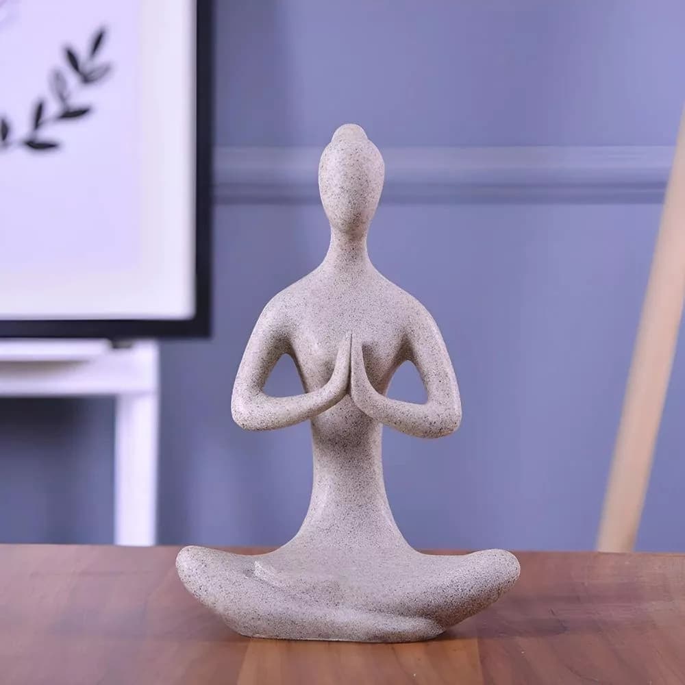 Estatua Escultura de Mujer Yoga Meditacion 33cm
