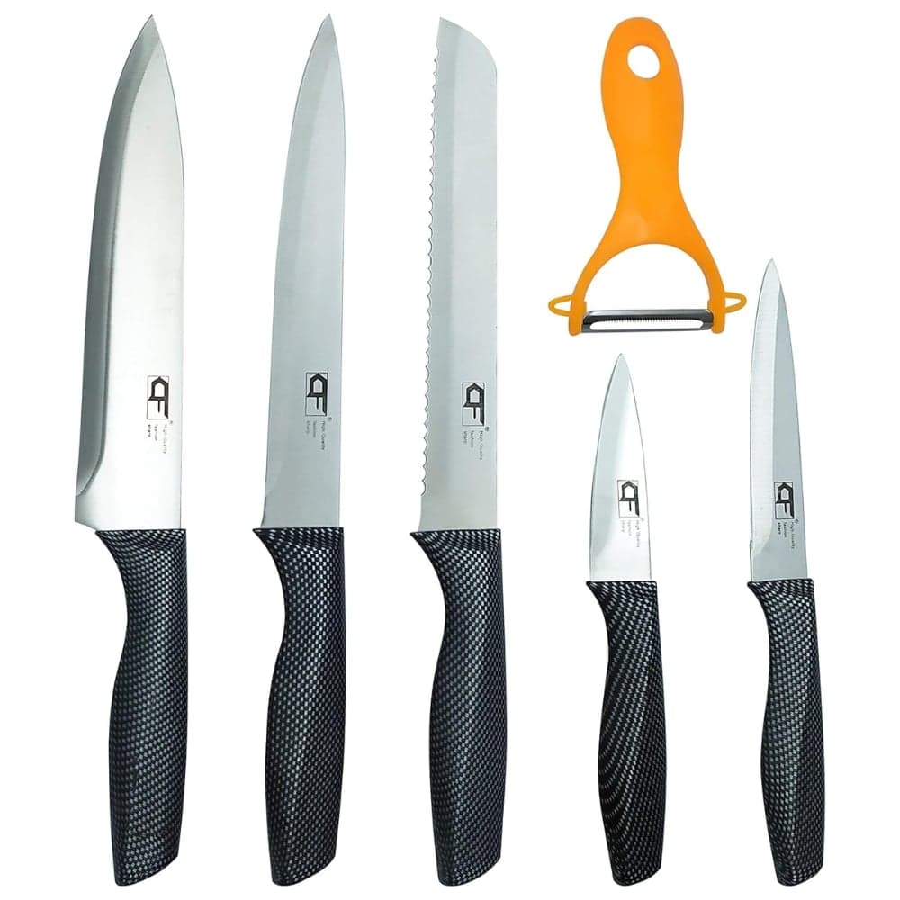 Set de 6 Piezas Cuchillas Con Pela papas