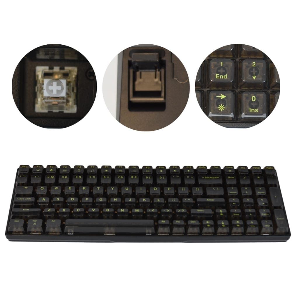 Teclado Pc Mecánico 100 Teclas Led Rgb Gamer Retroiluminado