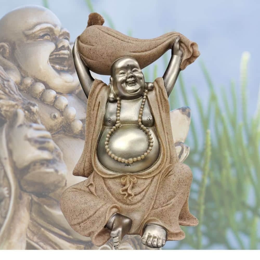 Estatua Buda Abundancia Adorno Escultura Fortuna 24cm
