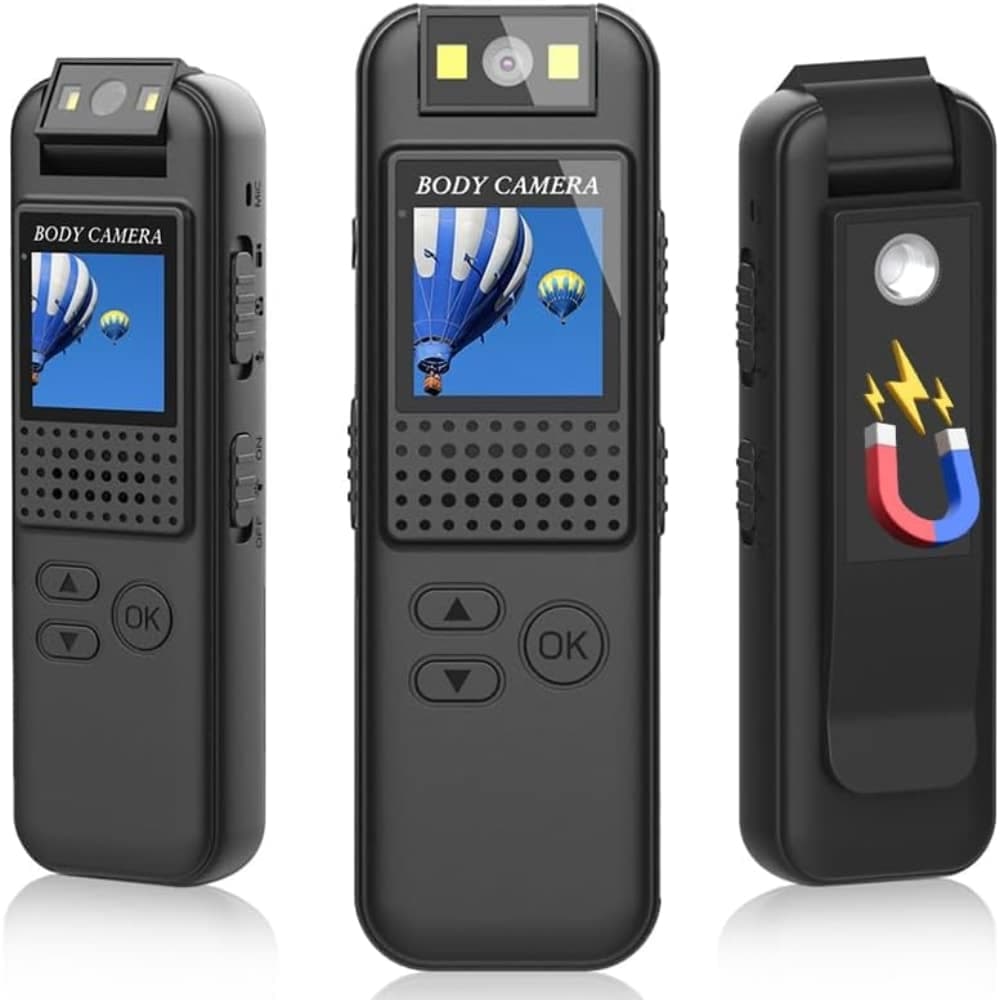 Camara Grabador Corporal Con Luces LED y Pantalla Body Cam