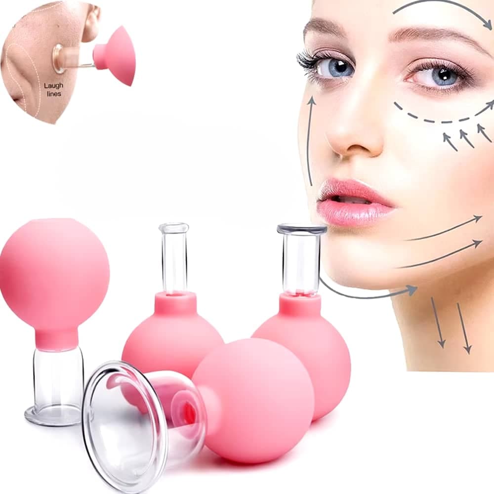 Set de 4 Ventosas Chinas Para Rostro Antiage
