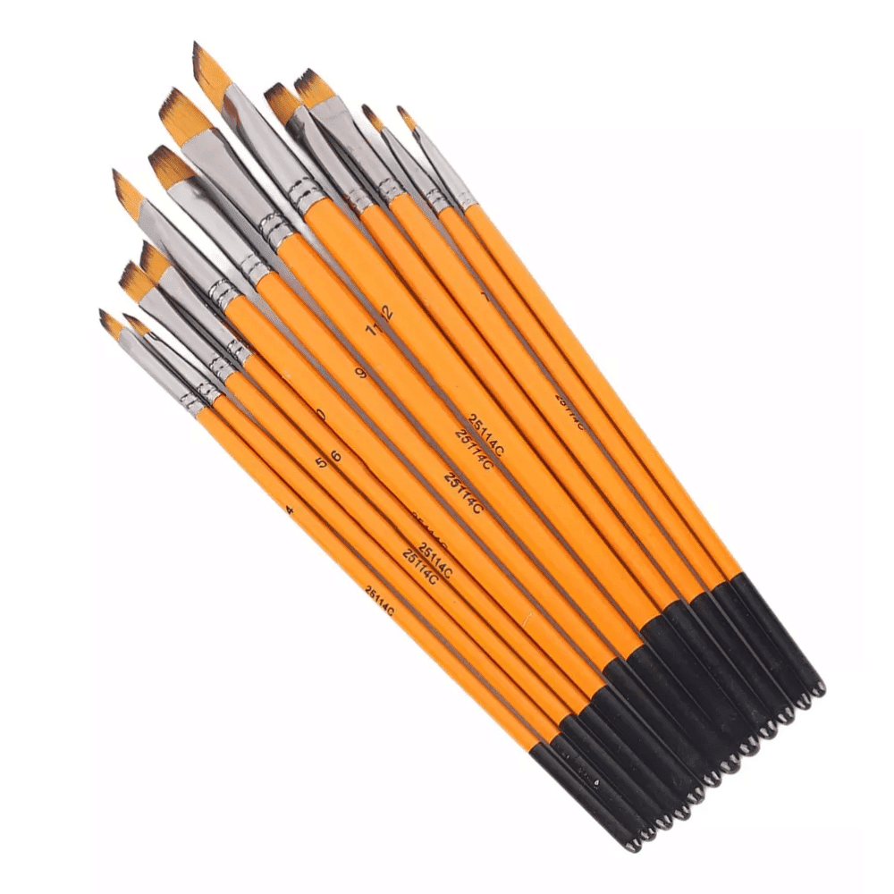 Pinceles Para Pintura Acrílica Oleo 12 Piezas