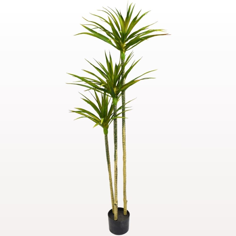 Planta Artificial Yucca Triple Hiperrealista 150cm