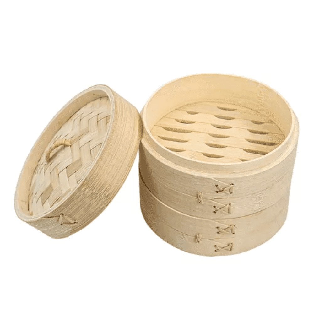 Vaporera De Bamboo Para Cocinar Al Vapor 5 Pisos 25x16cm