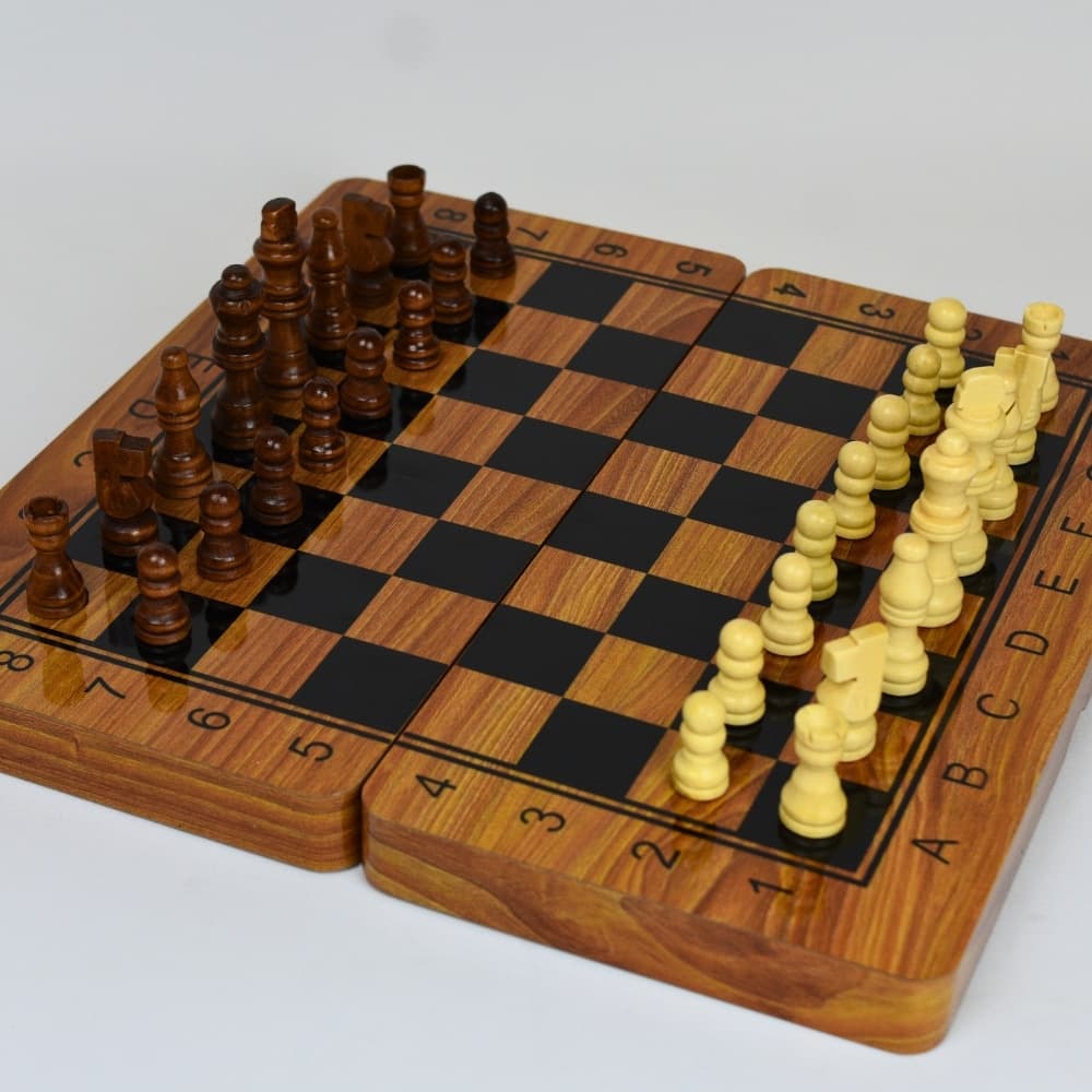 Juego de Ajedrez y Backgammon en Madera 34cm