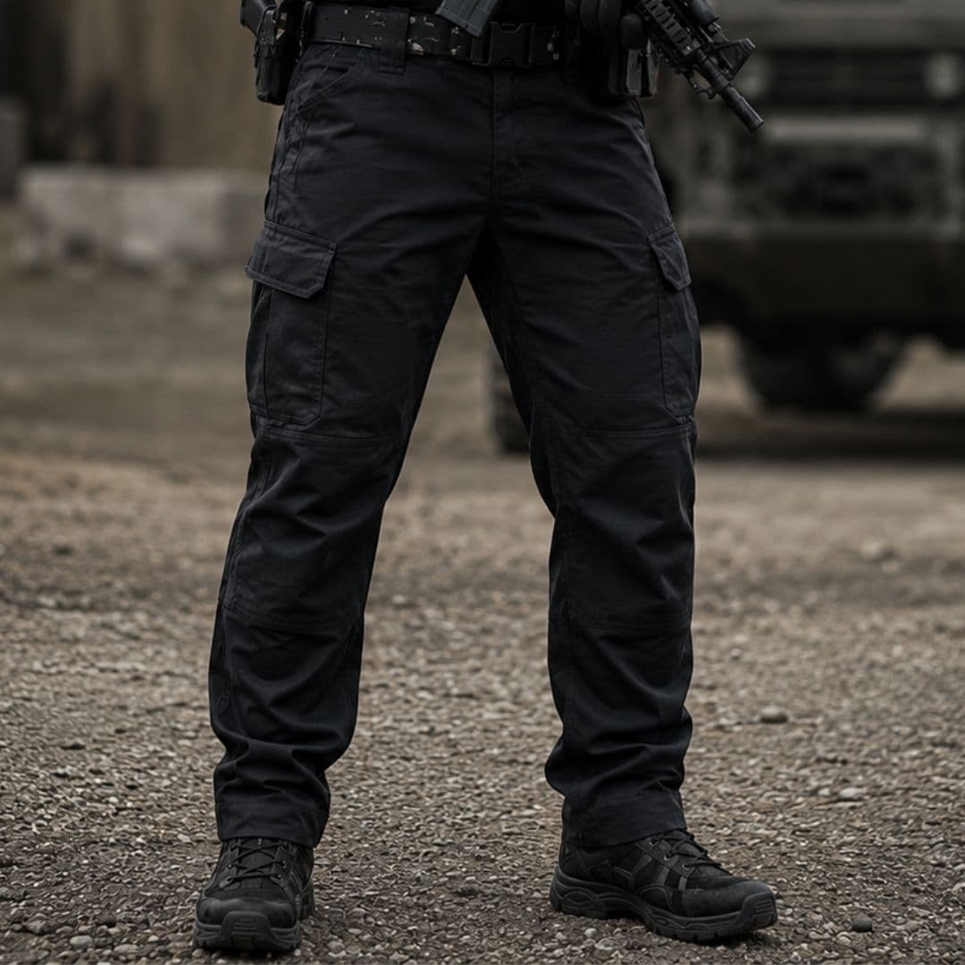 Pantalón Táctico Camuflado Militar Resistente Airsoft Cargo Negro
