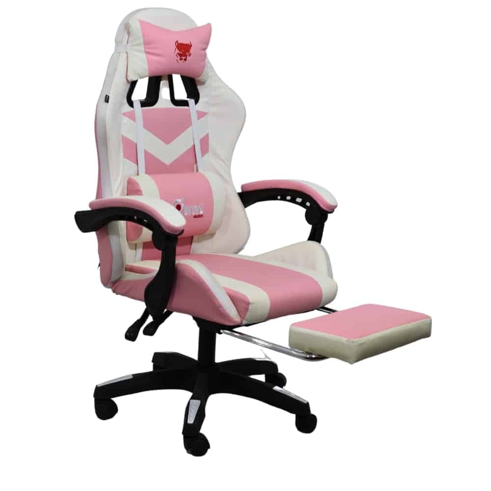 Silla Gamer Con Posapies Masajeador y LED