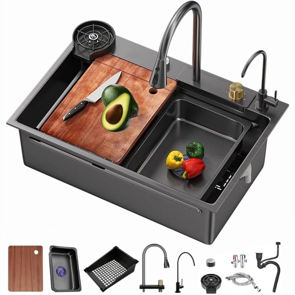 Pileta de Cocina Doble Multifuncion Acero Inox