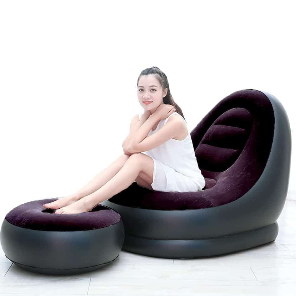 Sillon Inflable con Reposapies + Inflador