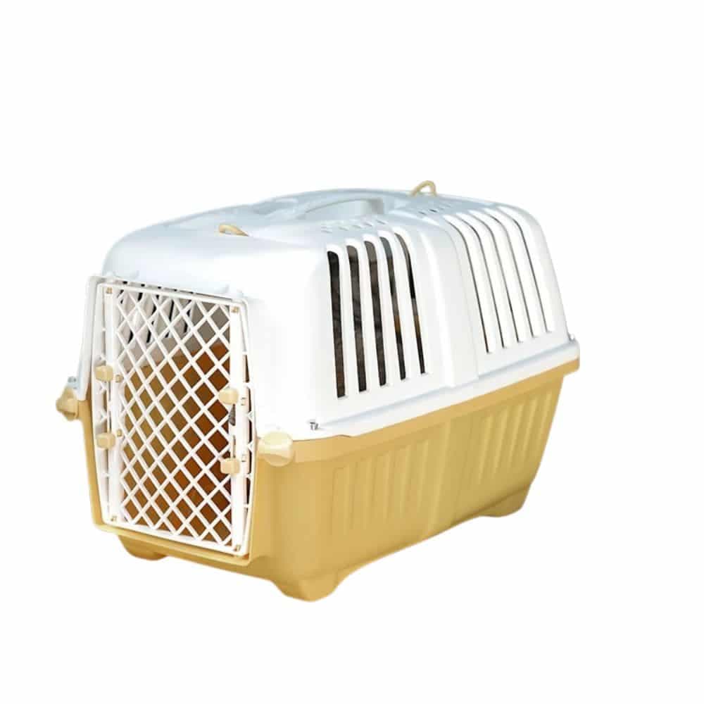 Transportadora Rigida Mascota Pequeña Amarilla