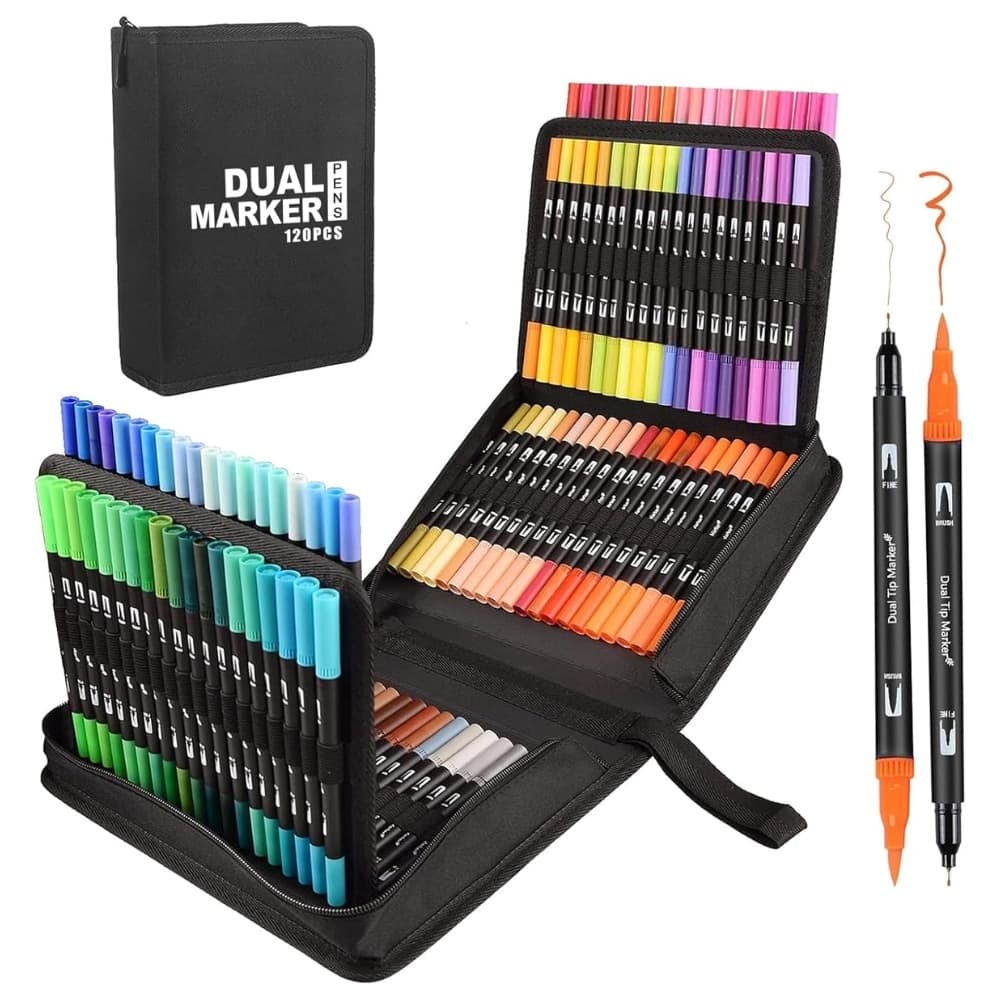 Set 120 Marcadores Con Estuche