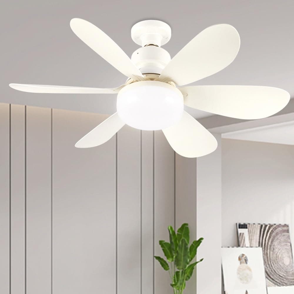 Ventilador Lampara de Techo LED 16.5" 40W con Control Remoto 3 Velocidades Temporizador y Rosca E27 Silencioso