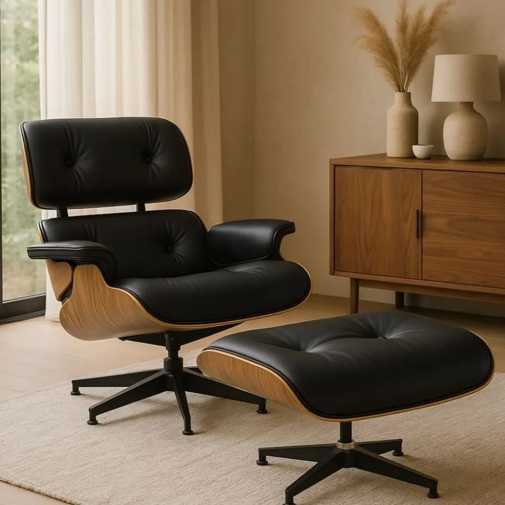 Butaca Lounge Con Posapies Tipo Eames