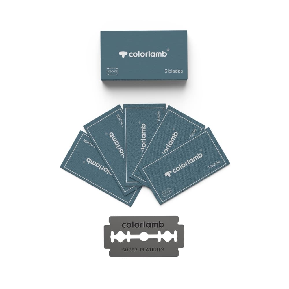 Hojas de Afeitar Doble Filo Colorlamb Pack 10 Unidades de Acero Inoxidable