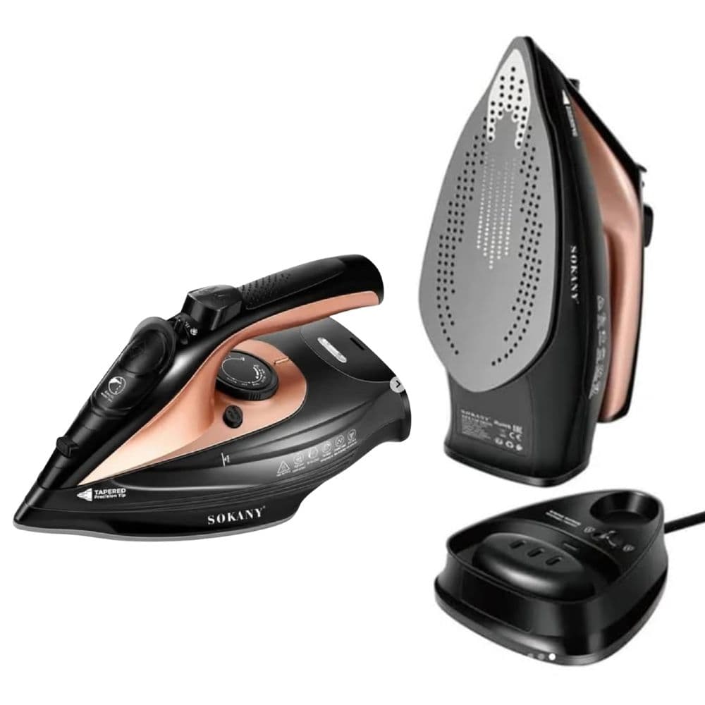 Plancha Ropa De Vapor Inalámbrica Sokany SK-11035 Multicolor Antiadherente Calentamiento Rápido 220V