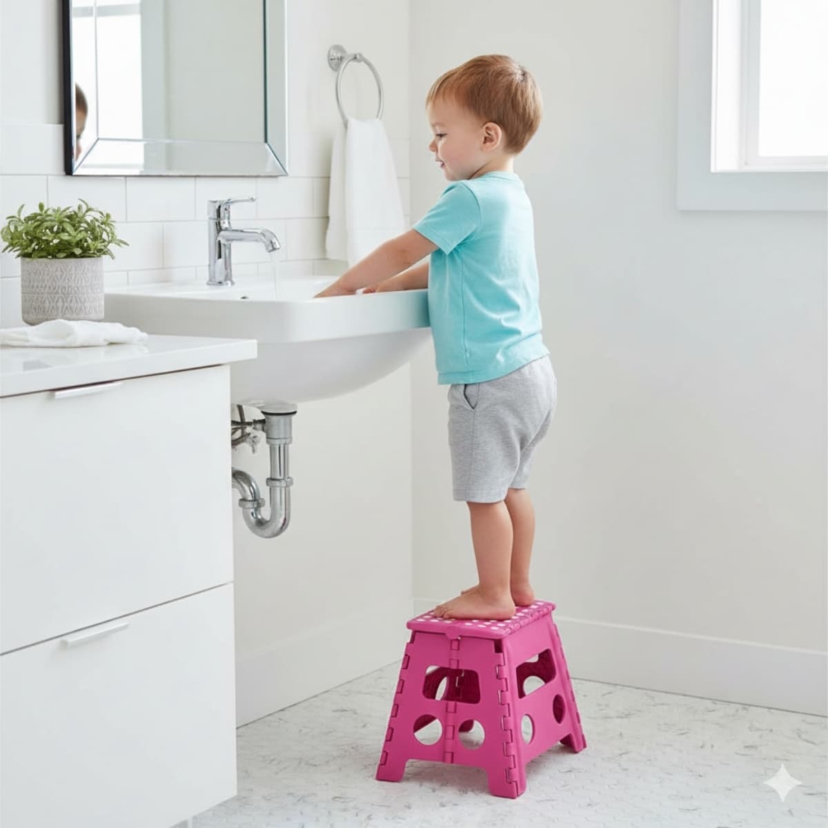 Banquito plegable plastico resistente portatil 32cm Banco ideal para cocina baño o camping con capacidad hasta 350kg