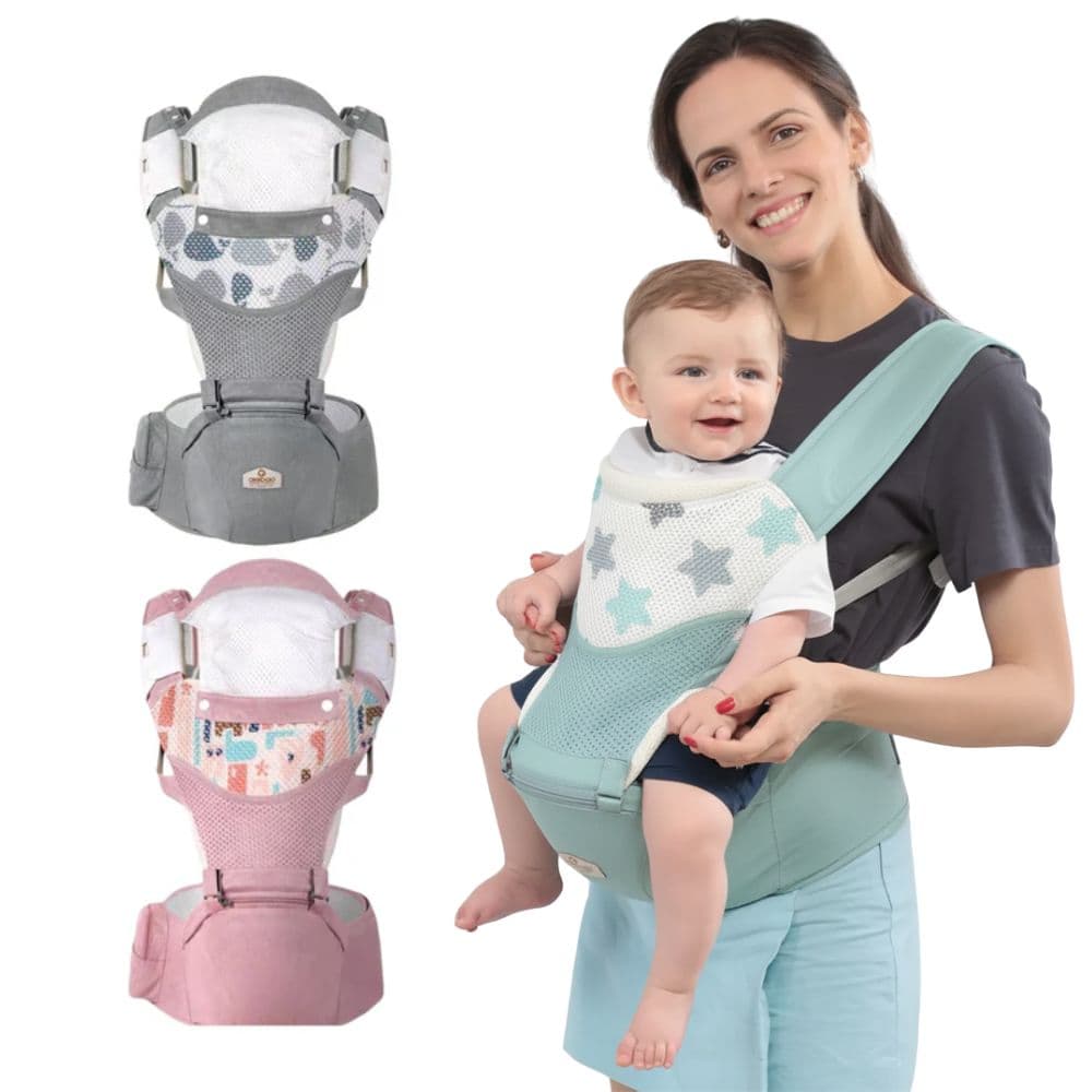 Porta Bebé Ergonómico Cargador 4 En 1 Silla Canguro Aiebao