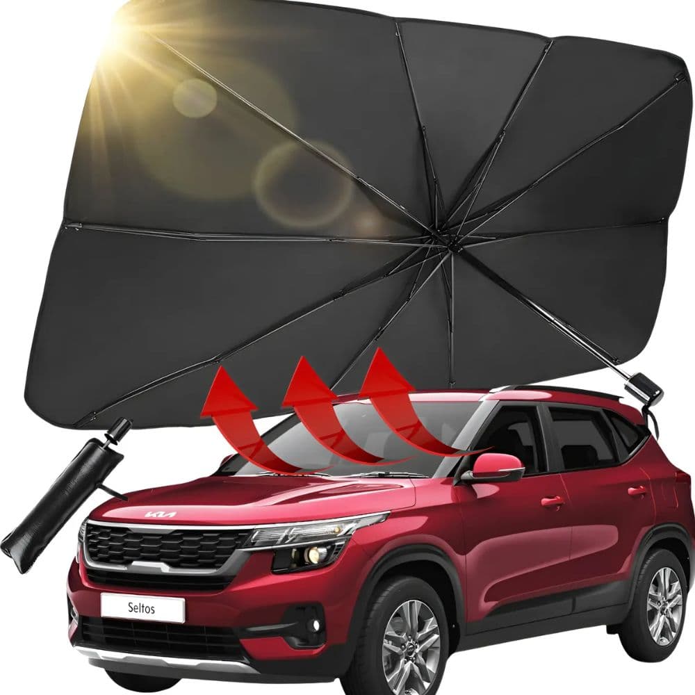 Parasol Para Parabrisas Auto Forma Paragua 140x75 Ideal Para Tu Vehículo