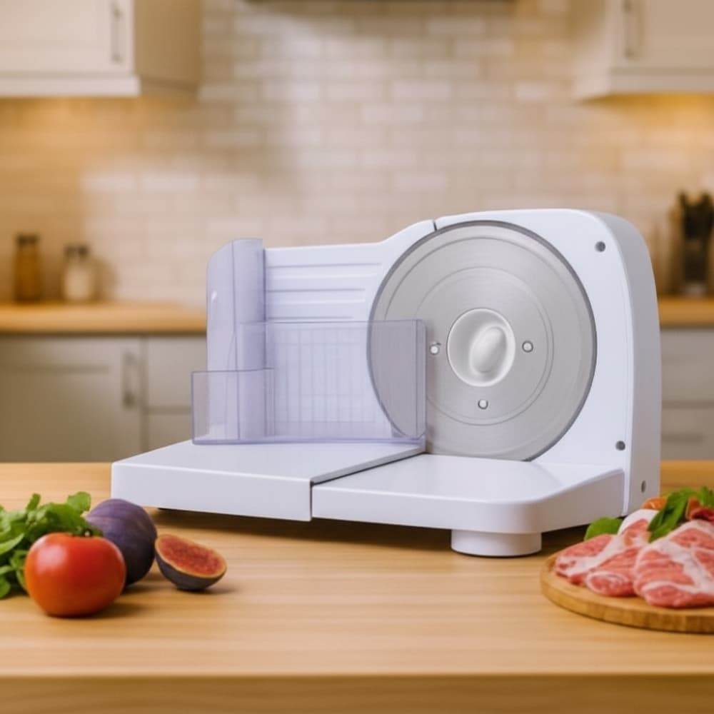 Cortadora Electrica Sokany Plegable SK-23001 150W Ajuste Grosor Cuchilla 17cm Cocina