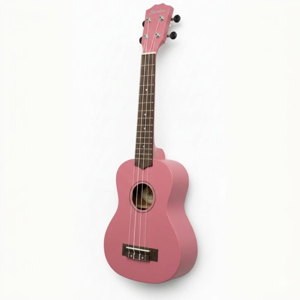 Ukelele Concierto 23 Pulgadas Madera Con Estuche De Regalo 60cm color ROSADO
