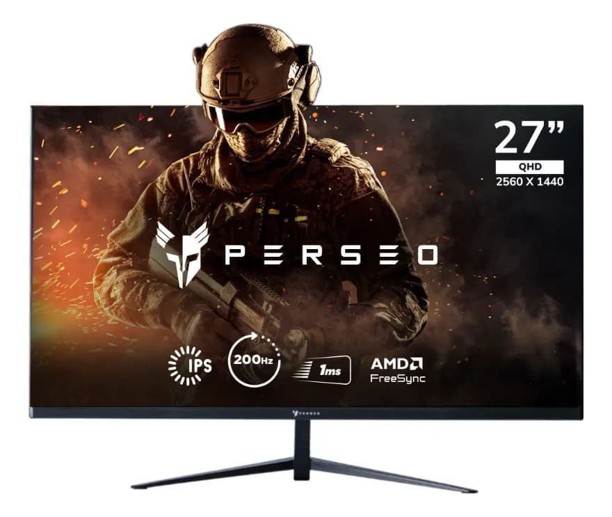 Monitor Gamer Perseo 27 Pulgadas IPS 2K 200Hz Experiencia Inmersiva Precisa Garantia 3 Años
