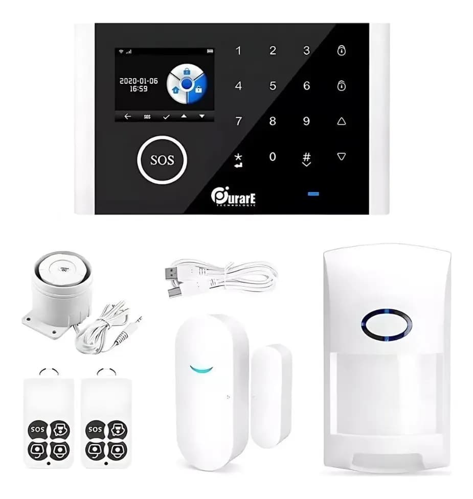 Kit Alarma Casa GSM WiFi Sin Contrato Completa Con Sensores App TuyaSmart IOS y Android